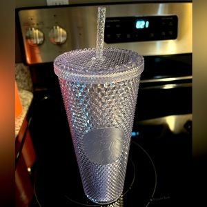 Silver Starbucks cup